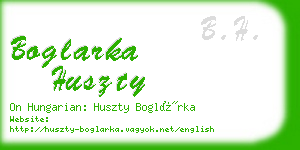 boglarka huszty business card